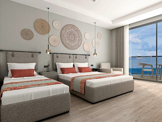 Sentido Palmeras Lumare - Modellbild Wohnbeispiel Doppelzimmer Meerblick (Zimmercodierungen DBM & DCM)