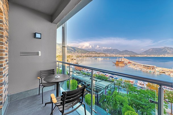 Numa Port Hotel - Beispiel Balkon Doppelzimmer Meerblick (Zimmercodierungen DBM & DCM)