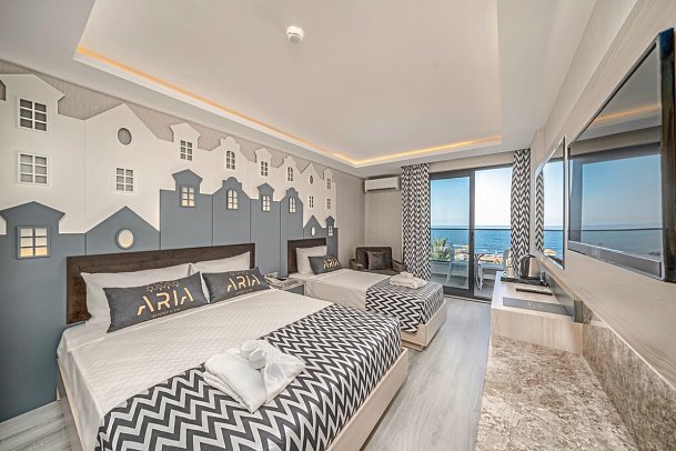 Aria Resort & Spa - Wohnbeispiel Doppelzimmer Meerblick (Zimmercodierungen DBM & DCM)