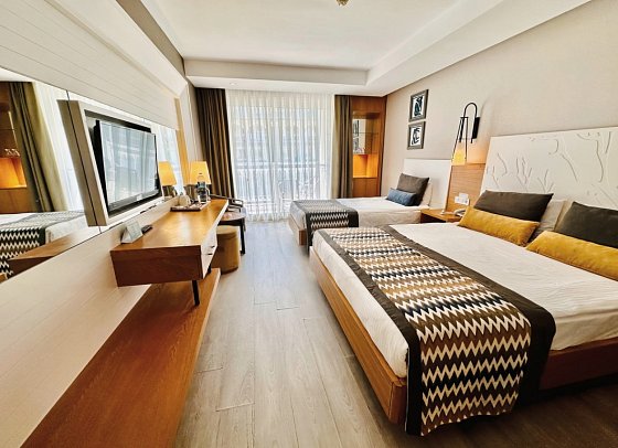 Sidera Kirman Premium - Wohnbeispiel Doppelzimmer seitl. Meerblick (Zimmercodierungen DBN & DB2)