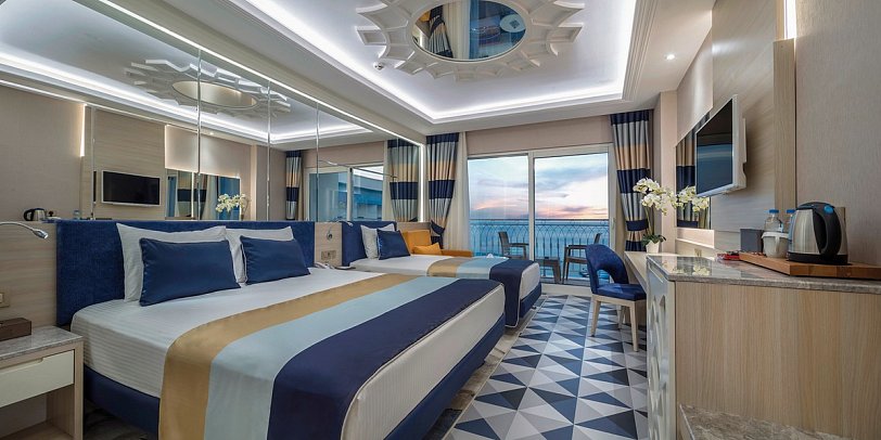 Granada Luxury Beach - Wohnbeispiel Doppelzimmer Meerblick (Zimmercodierungen DBM & DCM)