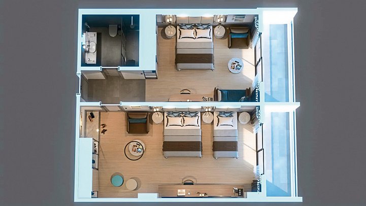 Eftalia Aqua Resort - Wohnbeispiel Familienzimmer Plan