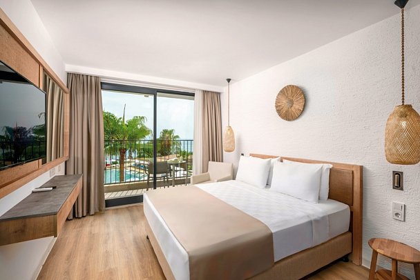 Yalihan Aspendos - Wohnbeispiel Doppelzimmer seitl. Meerblick (Zimmercodierungen DBN & DCN)