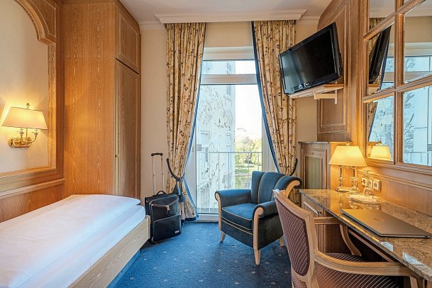 Hotel Seehof Berlin - Wohnbeispiel Einzelzimmer Standard (Zimmercodierung EG1)