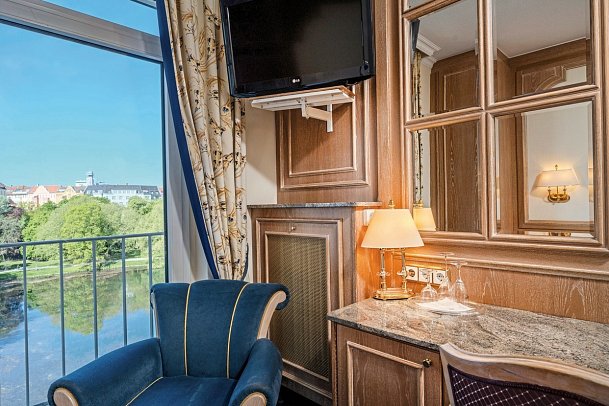 Hotel Seehof Berlin - Wohnbeispiel Einzelzimmer Standard (Zimmercodierung EG1)