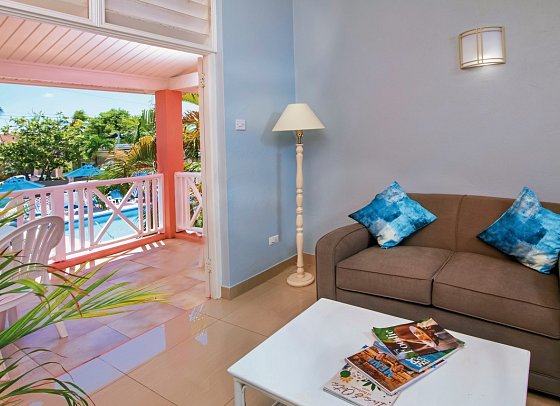Dover Beach Hotel - Wohnbeispiel One Bedroom Garden Pool View (Zimmercodierung A1G)