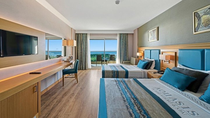 Aquasis De Luxe Resort & Spa - Wohnbeispiel Doppelzimmer Deluxe Meerblick (Zimmercodierungen DDM & DC4)