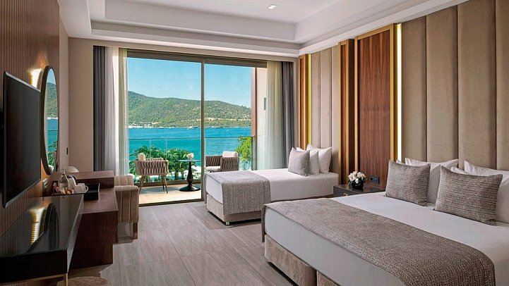 Vogue Hotel Supreme Bodrum - Wohnbeispiel Doppelzimmer Superior Meerblick (Zimmercodierungen DSM & DCM)
