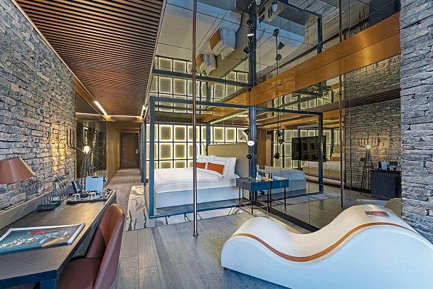 Lujo Bodrum - Wohnbeispiel Doppelzimmer Indigo Clubber Terrasse Adult Only (Zimmercodierung DS6)