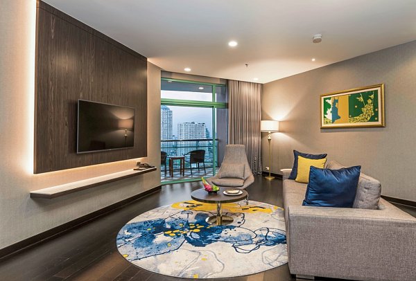 Chatrium Hotel Riverside Bangkok - Wohnbeispiel Two Bedroom Suite River View (Zimmercodierung WD3)