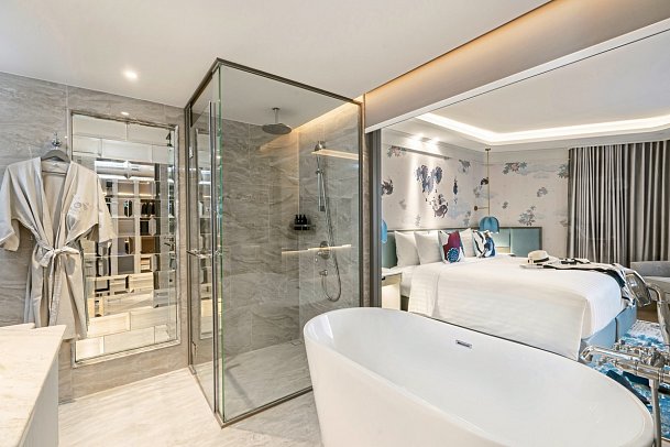 The Salil Hotel Riverside Bangkok - Badbeispiel Deluxe River View (Zimmercodierung UD3)