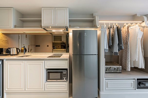 The Salil Hotel Riverside Bangkok - Wohnbeispiel One Bedroom Riverview (Zimmercodierung UB3)