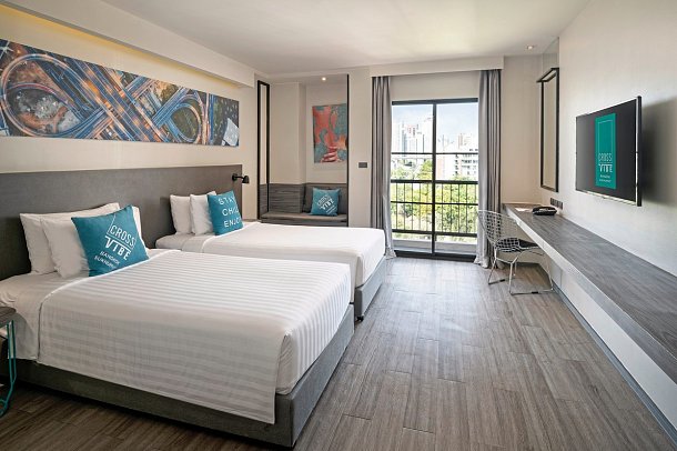 Cross Vibe Bangkok Sukhumvit - Wohnbeispiel Standard Twin (Zimmercodierung DB2)