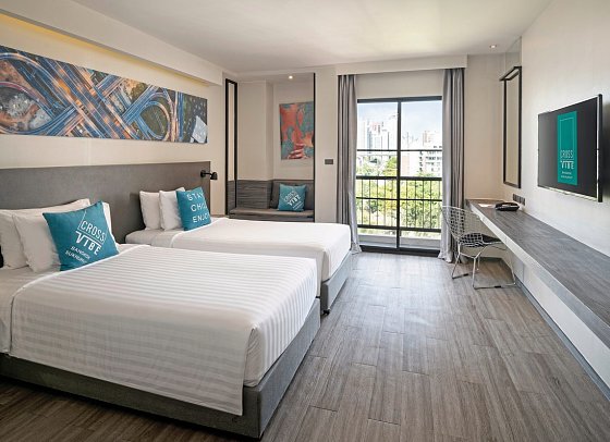 Cross Vibe Bangkok Sukhumvit - Wohnbeispiel Standard Twin (Zimmercodierung DB2)