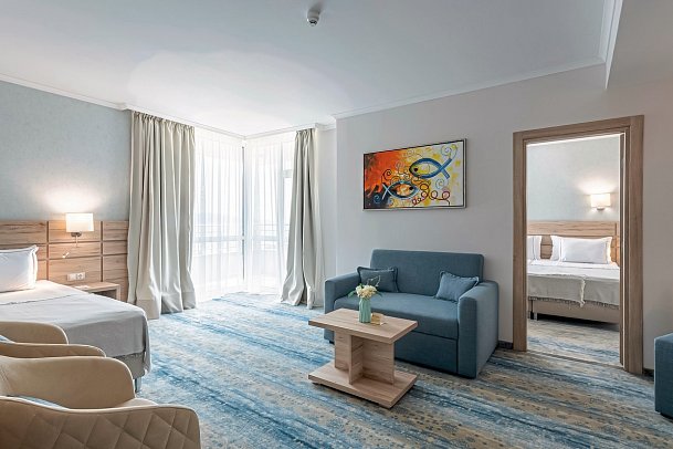 Sentido Neptun Beach - Wohnbeispiel Apt. 1 Schlafzimmer Meerblick (Zimmercodierung ABM)