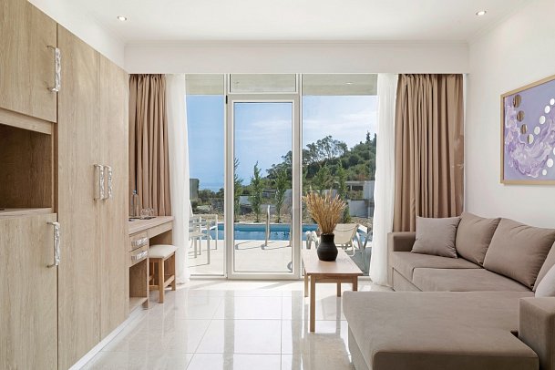 Mythos Panorama - Wohnbeispiel Doppelzimmer Meerblick Swim-Up (Zimmercodierung D1Q)