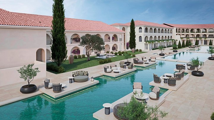 Conrad Corfu - Modellzeichnung Aussenansicht Lagunenblick