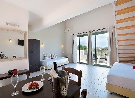 Likithos Hotel - Wohnbeispiel Maisonette Gartenblick (Zimmercodierung MBG)
