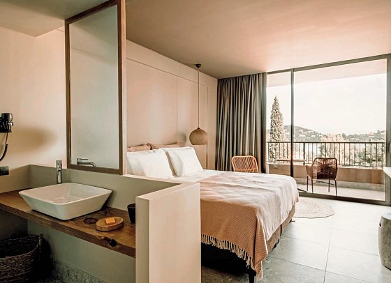Cook's Club Corfu - Wohnbeispiel Doppelzimmer Höhere Etage Panoramablick (Zimmercodierung DBD/D1G)