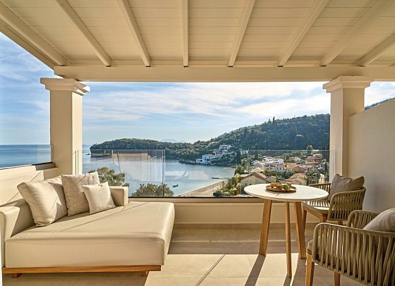 San Antonio Corfu Resort - Wohnbeispiel Junior Suite Fabulous Buchtblick (Zimmercodierung J1M)