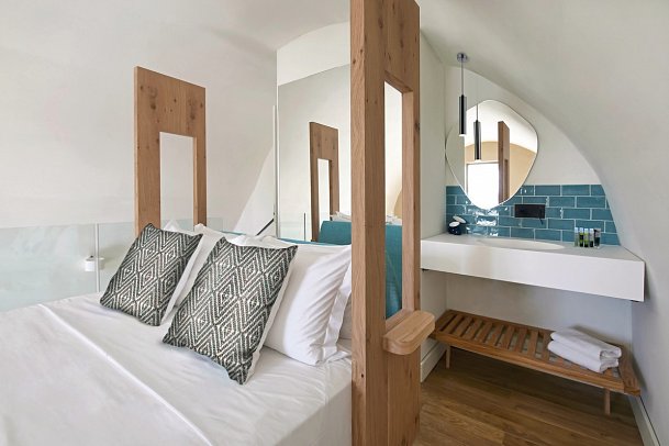 Domes Noruz Chania, Autograph Collection - Wohnbeispiel Suite Wellness Loft Poolblick mit Outdoor Jaccuzi (Zimmercodierung WBP)