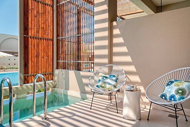 Domes Noruz Chania, Autograph Collection - Wohnbeispiel Doppelzimmer Deluxe Upbeat Retreat Poolblick Pool (Zimmercodierung DDP)