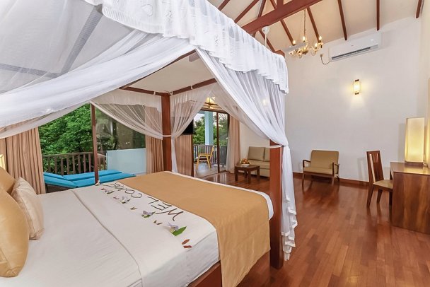Siddhalepa Ayurveda Resort - Wohnbeispiel Deluxe Suite (Zimmercodierungen UX8 & UX4)