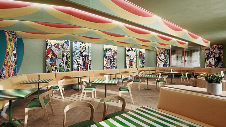 Falkensteiner Family Resort Sicily - Modellzeichnung Restaurant Artigiani