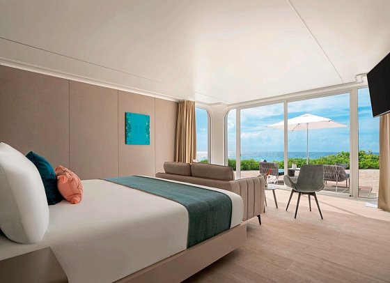 Dreams Curaçao Resort, Spa & Casino - Wohnbeispiel Preferred Club Mare Beachfront Bungalow (Zimmercodierung WLN)