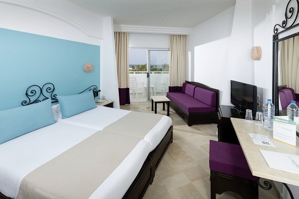 Palm Beach Club Djerba - Wohnbeispiel Doppelzimmer Meerblick (Zimmercodierungen DBM & DCM)