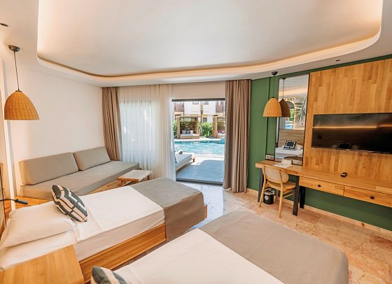 Club Tuana - Wohnbeispiel Doppelzimmer Lagoon Swim Up direkter Poolzugang (Zimmercodierung D2Q)
