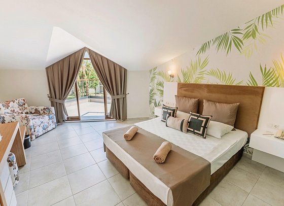Club Tuana - Wohnbeispiel Doppelzimmer Lagoon Roof Poolblick (Zimmercodierung DB3)