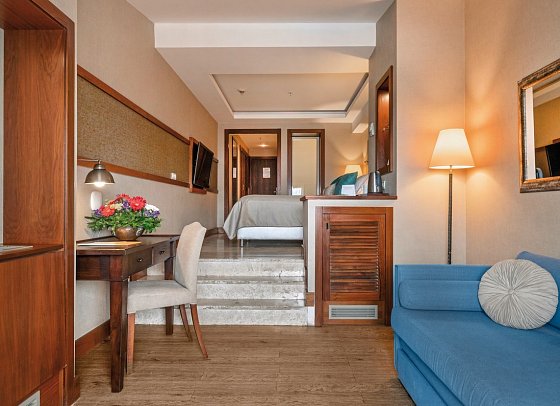 Marti Resort - Wohnbeispiel Doppelzimmer Meerblick (Zimmercodierungen DBM & DCM)