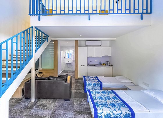 Ölüdeniz Beach Resort by Z Hotels - Wohnbeispiel Duplex Zimmer (Zimmercodierung ADG)