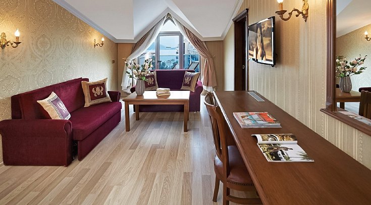 Emre Beach & Emre Hotel - Wohnbeispiel Suite Meerblick Emre Hotel (Zimmercodierungen W1M & W1L)