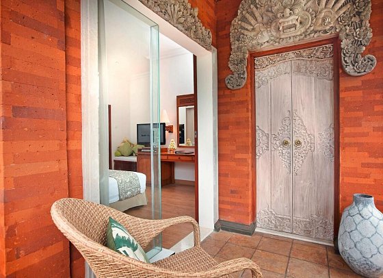 Bali Mandira Beach Resort & Spa - Beispiel Balkon Garden Cottage (Zimmercodierungen UBG & ULG)