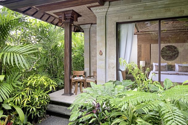 Sakti Garden Resort & Spa - Beispiel Terrasse Deluxe Garden (Zimmercodierung UD1)
