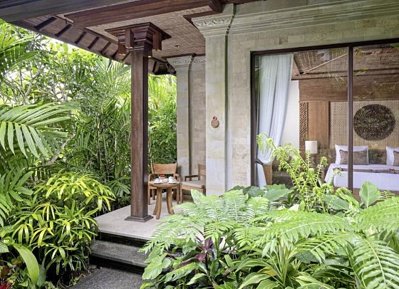 Sakti Garden Resort & Spa - Beispiel Terrasse Deluxe Garden (Zimmercodierung UD1)