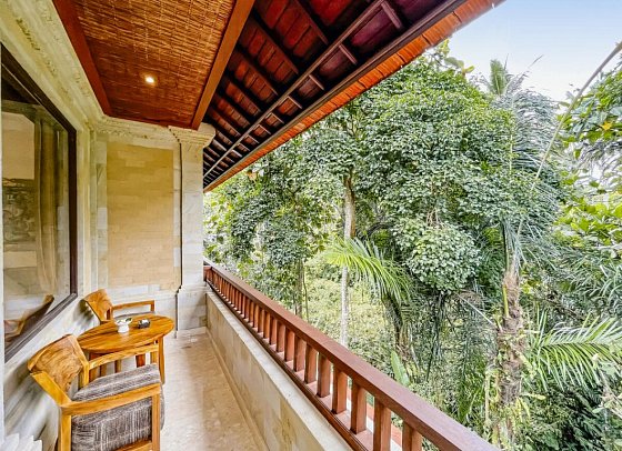 Sakti Garden Resort & Spa - Beispiel Balkon Terrace Suite (Zimmercodierung WB1)
