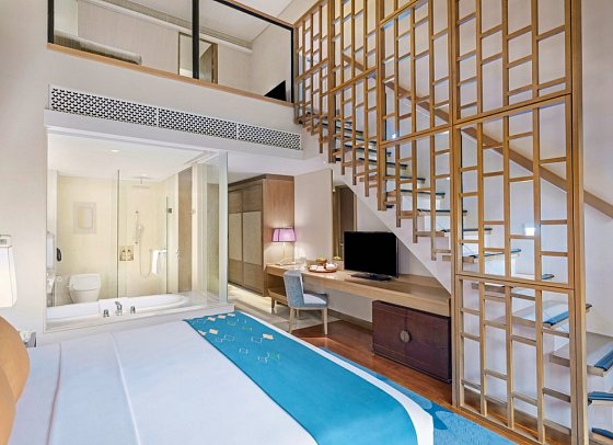 Mövenpick Resort & Spa Jimbaran Bali - Wohnbeispiel Family Duplex Pool View (Zimmercodierung FBP)