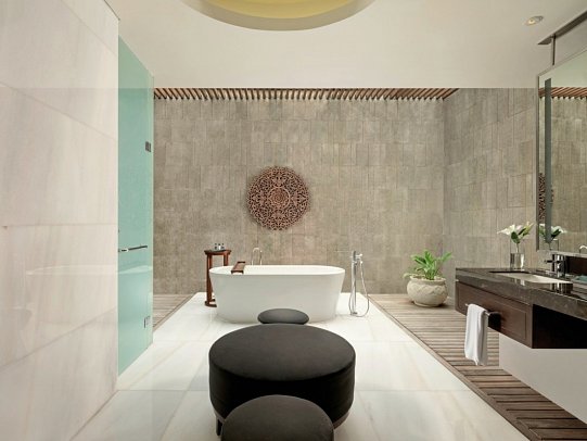 The Anvaya Beach Resort Bali - Beispiel Bad The Anvaya Suite with Pool (Zimmercodierung WB4)