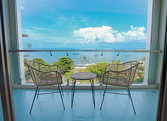 Platinum Hotel Jimbaran Beach Bali - Beispiel Balkon Ocean (Zimmercodierung UBM)
