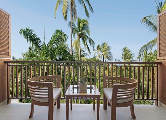 Paradisus by Meliá Bali - Beispiel Balkon Junior Suite Garden View (Zimmercodierungen JBG, JB1, JIG, JI1, JLG & JL1)