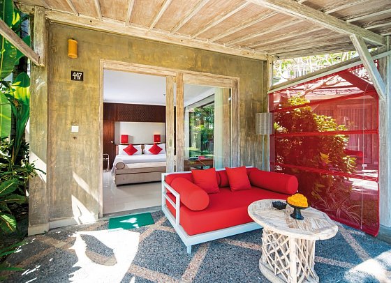 Segara Village Hotel - Beispiel Terrasse Bungalow (Zimmercodierung BB1)
