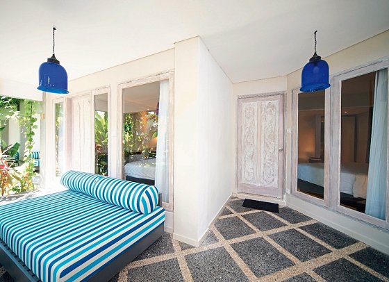 Segara Village Hotel - Beispiel Terrasse Family Deluxe (Zimmercodierung FD1)