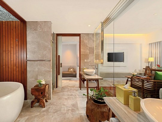 Maya Sanur Resort & Spa - Badbeispiel Impressive Nest Suite King Bed (Zimmercodierungen WB1 & WB2)