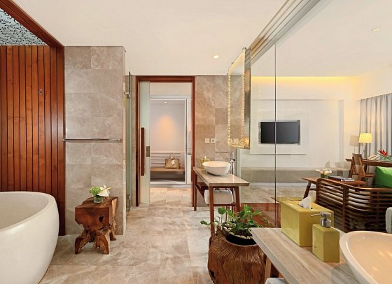Maya Sanur Resort & Spa - Badbeispiel Impressive Nest Suite King Bed (Zimmercodierungen WB1 & WB2)