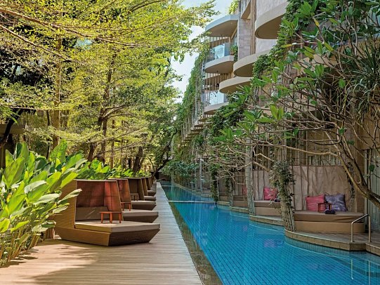 Maya Sanur Resort & Spa - Beispiel Außenansicht Impressive Lagoon Pool Suite King Bed (Zimmercodierungen WBQ & WB3)