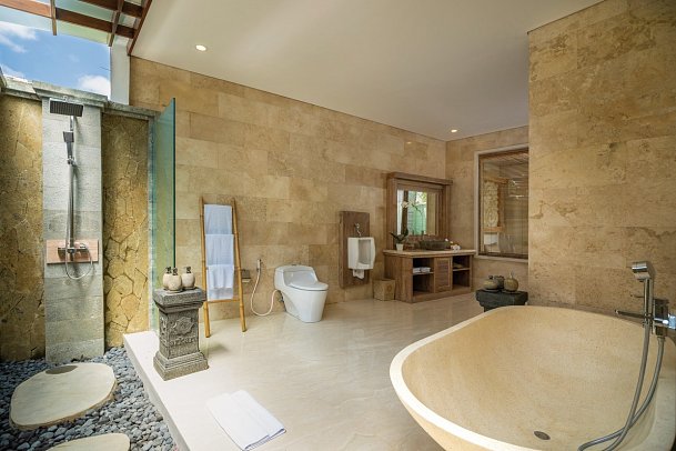 Arkamara Dijiwa Ubud - Badbeispiel One Bedroom Pool Villa (Zimmercodierung VB5)