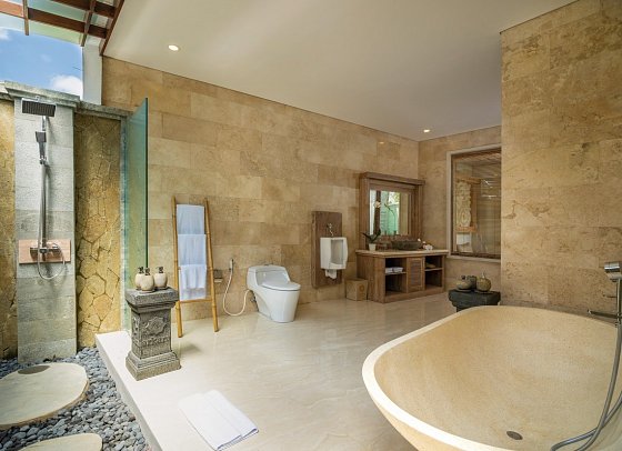 Arkamara Dijiwa Ubud - Badbeispiel One Bedroom Pool Villa (Zimmercodierung VB5)